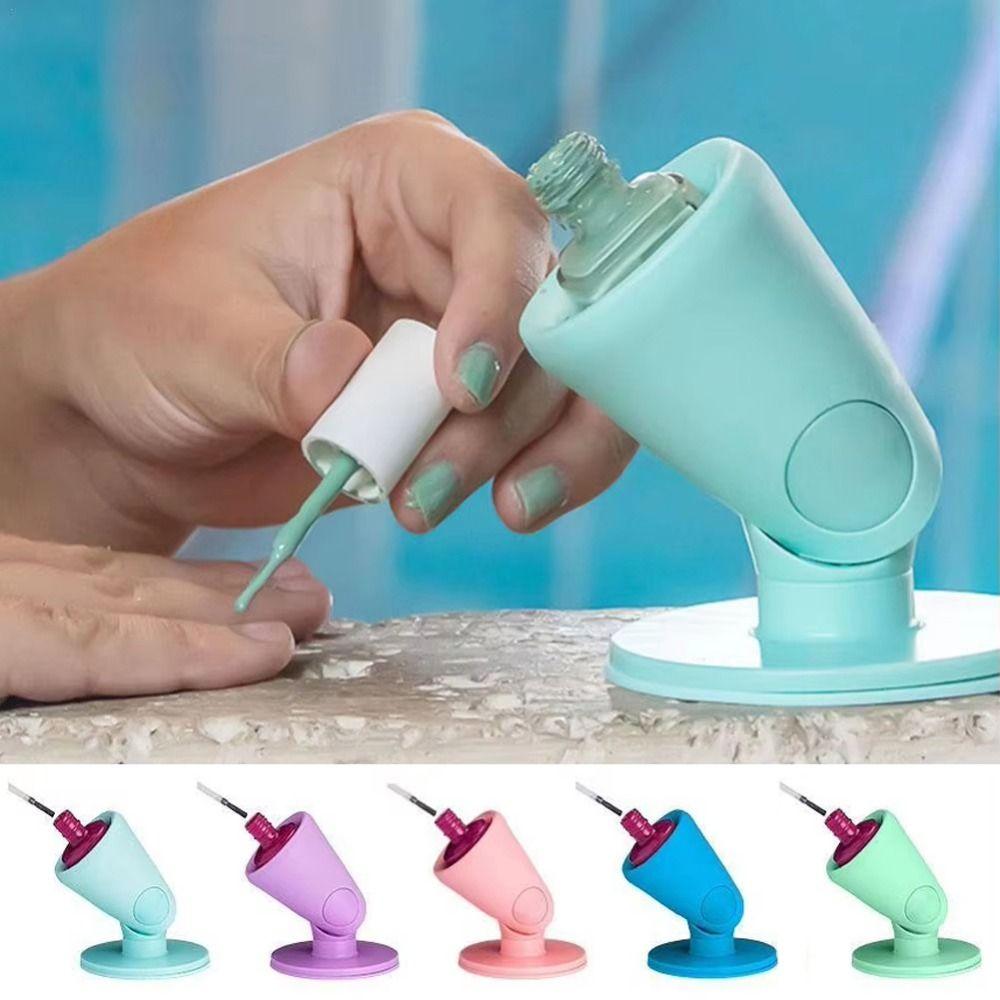 Rotatable Silicone Nail Polish Holder Anti-Spill Nail Polish Bottle Organizer  Manicure Tool