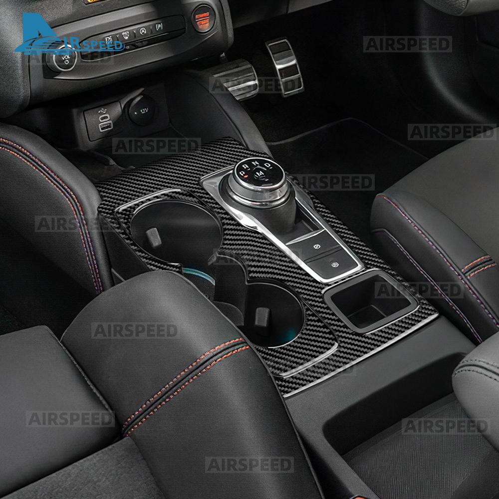 Real Soft Carbon Fiber Sticker For Ford Focus MK4/Focus ST 2019 2020 2021 2022 2023 2024 2025 LHD RHD Car Gear Shift Frame Panel