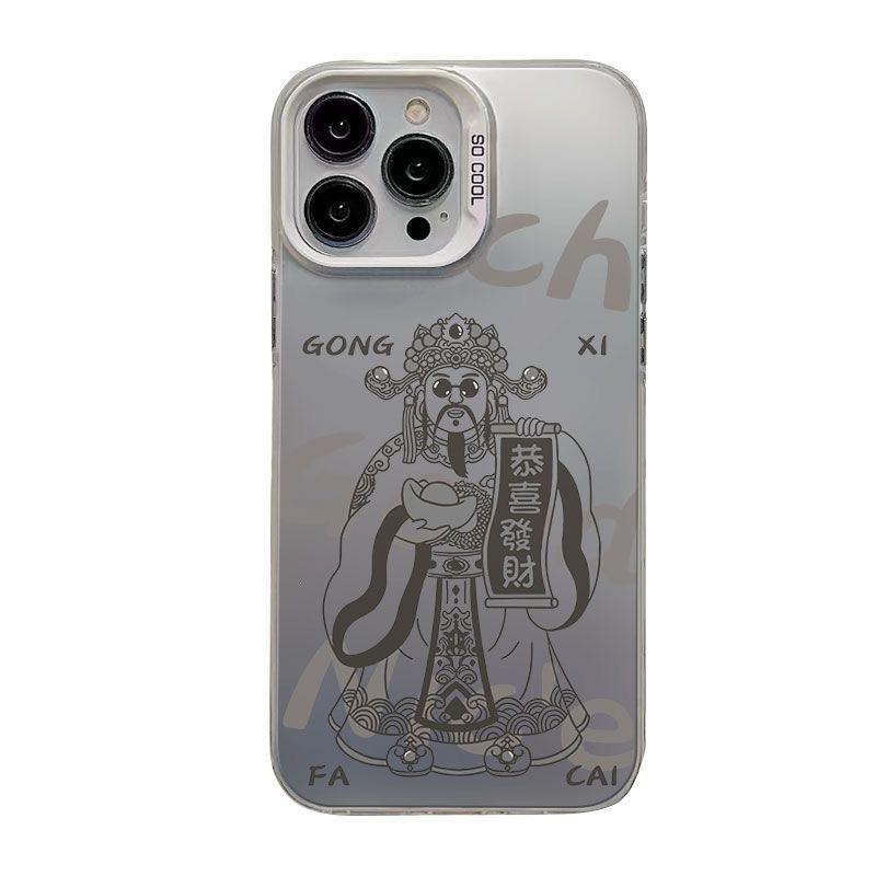 Tide brand God of Wealth is suitable for iphone15promax mobile phone case Apple 16/14pro anti-drop 13/12/11