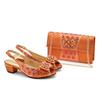 Sandalias de Tacón Alto con Bolsa para Zapatos Italiana, Adorno de Pedrería y Hebilla Floral para Bodas y Fiestas