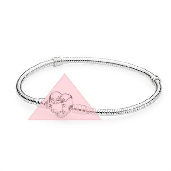 Weißkupfer Versilbert Herz & Mickey/Minnie Anhänger Armreif