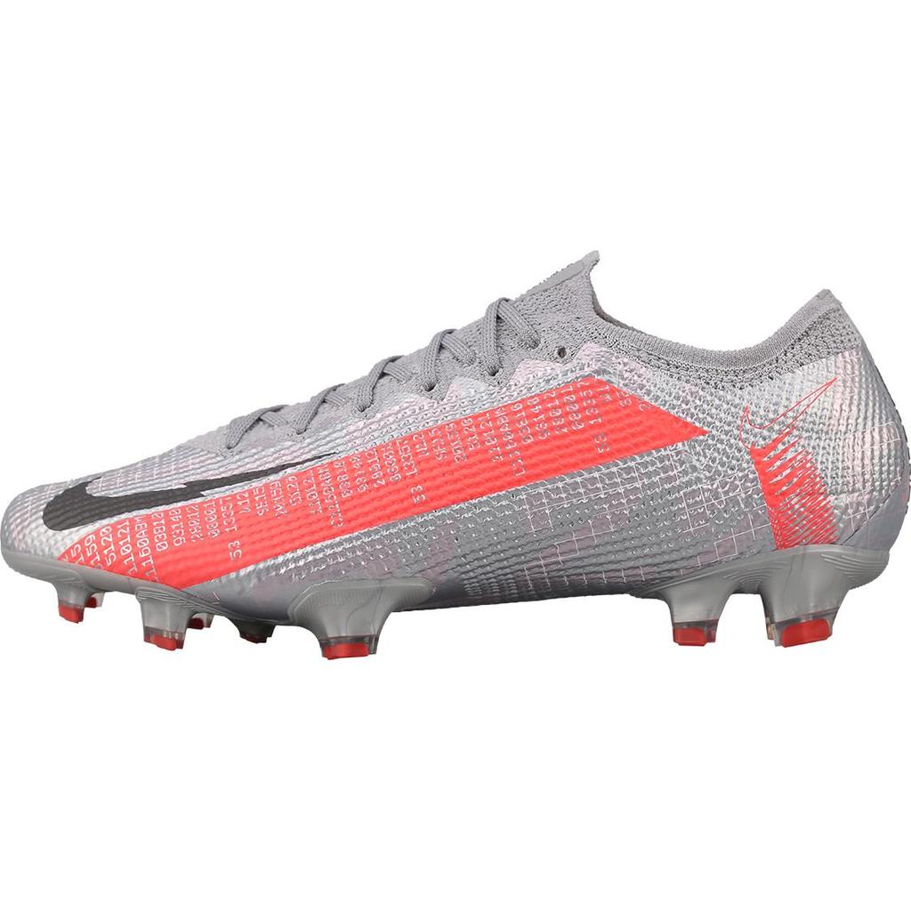 Nike Mercurial Vapor 13 Elite FG 'Metallic Grey Crimson' (Unisex) Metallic Bomber Grey / Particle Grey / Laser Crimson / Black Soccer Shoes AQ4176 906
