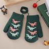 Cute Baby Gloves Winter Warm Knitted Baby Boys Girls Mittens Outdoor Windproof Toddler Kids Gloves With Rope
