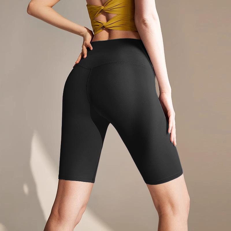 Cool Feeling Workout Shorts For Women High Waist Butt Lifting Tight Yoga Shorts Nude Feel Sports Leggings Biker Shorts Summer