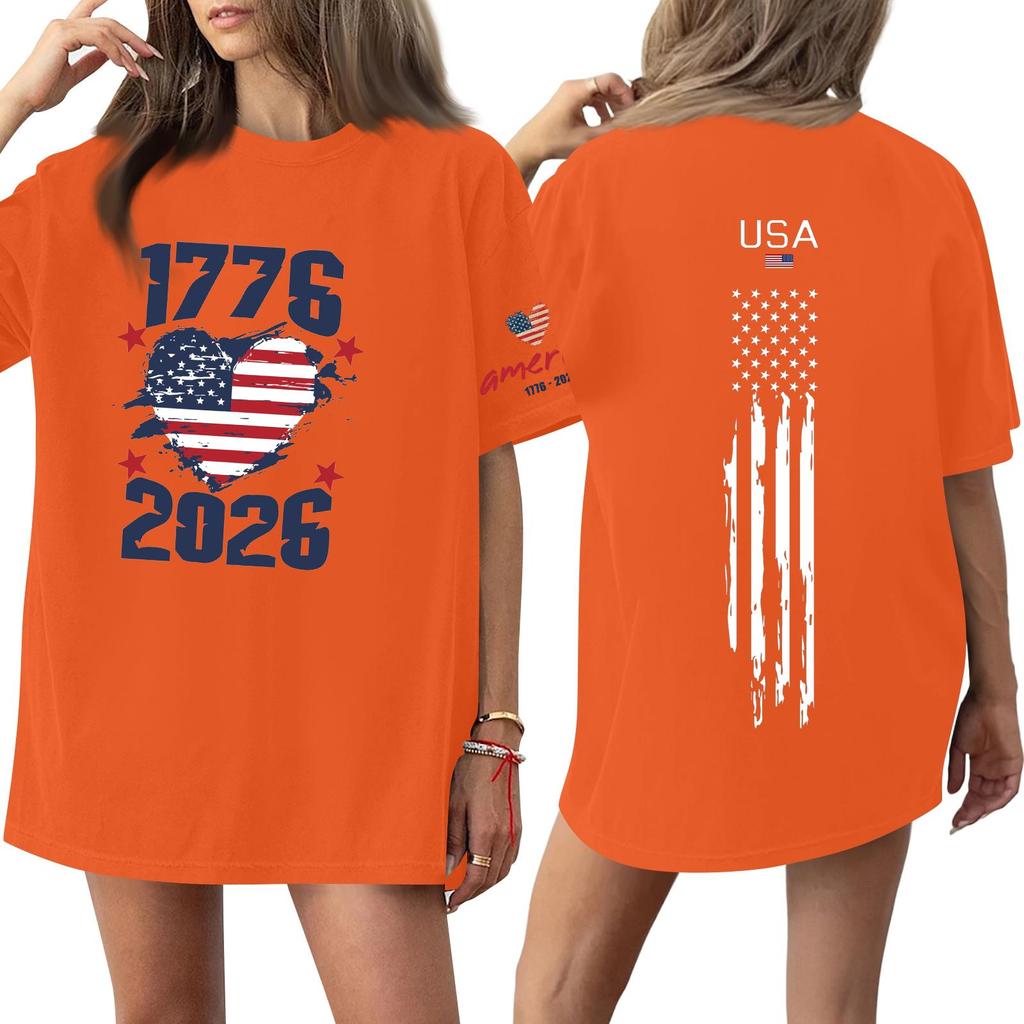 Damen Lässiges Mode Rundhals Lässiger Print Kurzarm T-Shirt Top