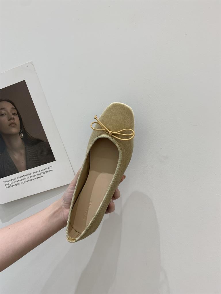 Fashion IPPEUM Women Velvet Ballet Flats Round Toe Shoes For Women 2025 New Leopard Mary Jane Shoes Ballerinas Zapatos Mujer