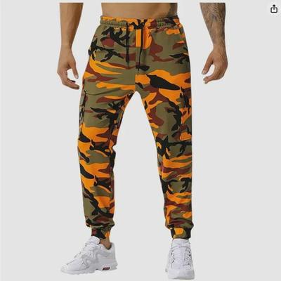 2024 Men's Camouflage Stitching Jogging and Football Training Pants