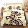 Animal Texture Leopard 3D Printed Quilt Cover Bedding Set Polyester Machine Washable Quilt Cover Pillowcase Three-piece Set