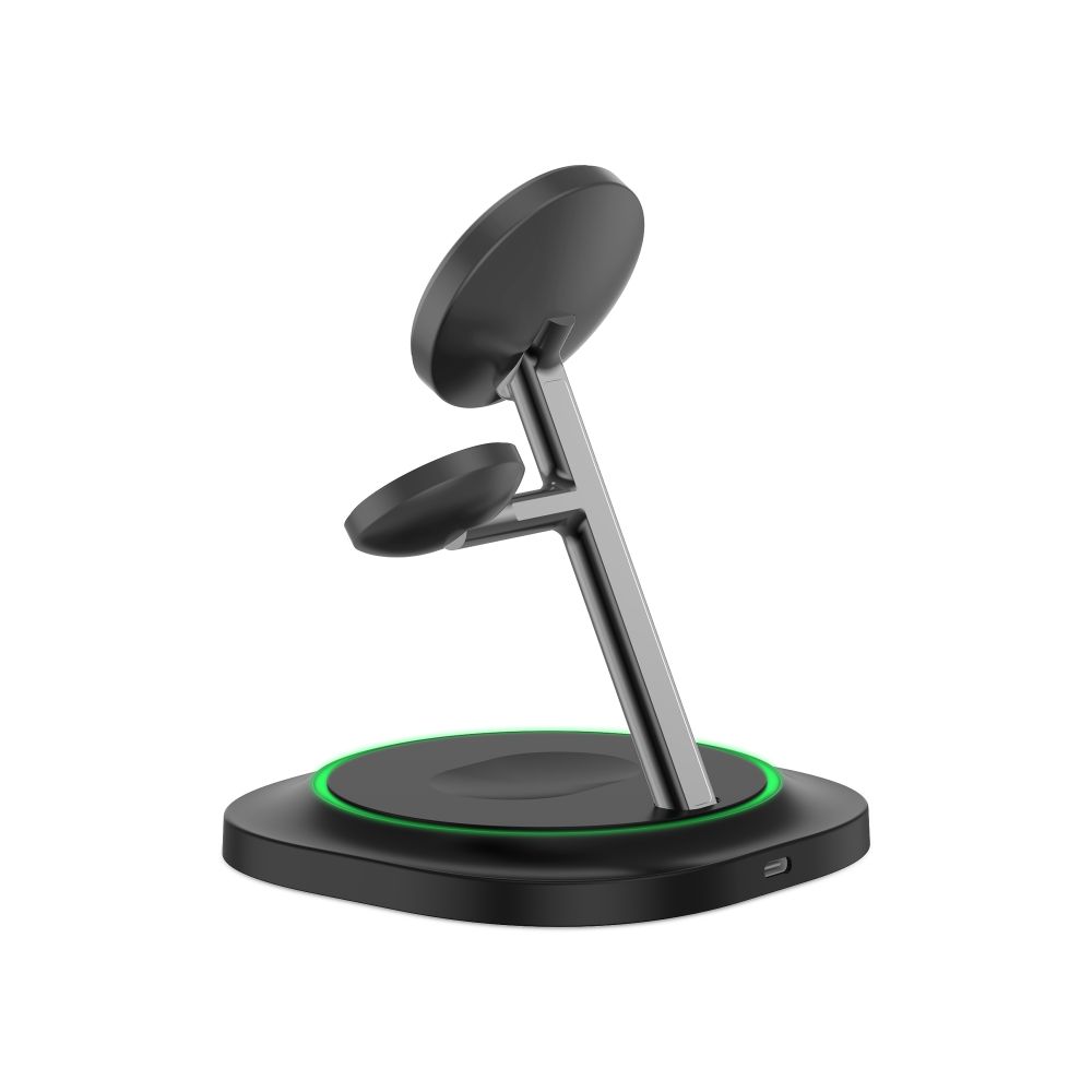 Tech-Protect Qi15W-A46 3In1 Magnetic Magsafe Wireless Charger Black