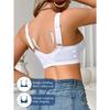 Floral Lace Balconette Bra Underwire Push Up Bralette with Wide Straps for Daily Wear