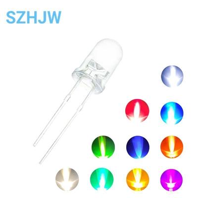 100PCS/LOT 3mm LED Diode Kit F3 Light Emitting Warm White Green Red Blue Yellow Orange Purple UV Pink LED DIY