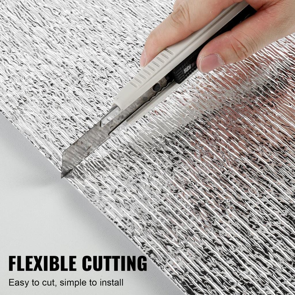 Double Reflective Insulation Roll Foam Core Radiant Barrier 48 In X 50 Ft