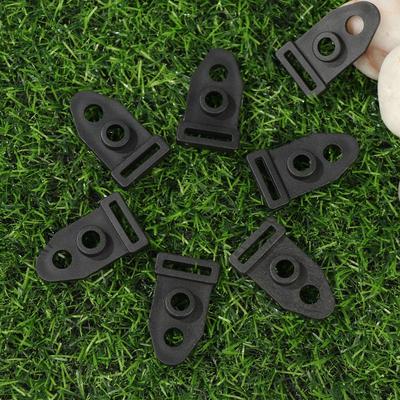 High Quality Tent Feet Clamp Black Double Eyes Wind Rope Buckle Tent Clip Outdoor Camping Traveling Hiking Accessories