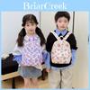 Cute Pudding Capybara Milk Tea Checkered Cartoon Pattern Children Backpack For School Use