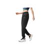 Li Ning Fitness Series Casual Simple Solid Color Comfortable Letter Mid Waist Tapered Knit Sports Pants Women pants Black AYKV090-1