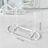 Clear Acrylic Display Stand Practical Easel Design Desktop Organizer For Cards, Badges, Mini Collectibles & Photos Display