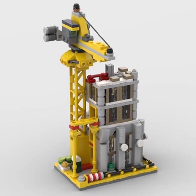 Urban Street View City Street  Mini Modular Construction Site Model Building Blocks Bricks DIY Children's Toy Gift