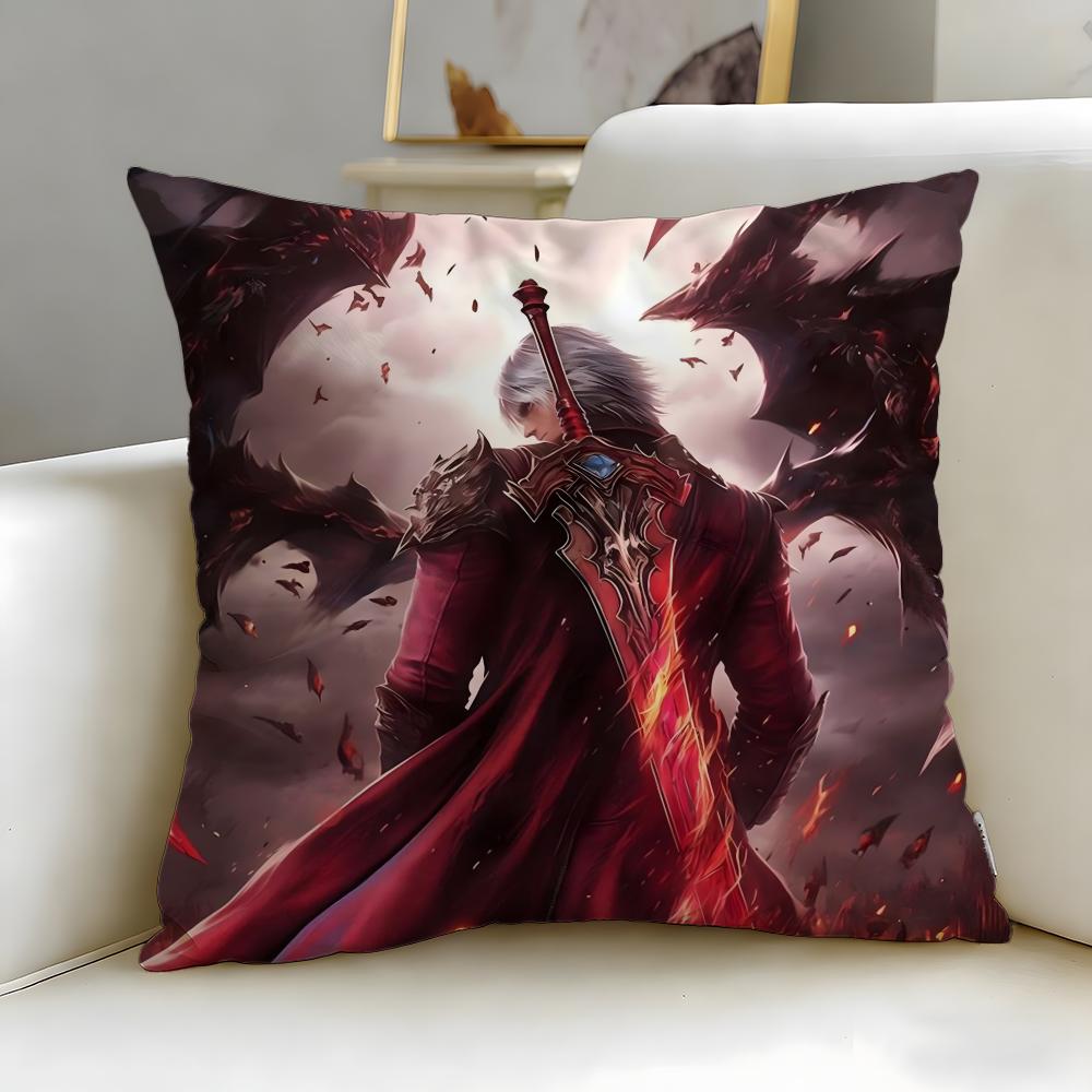 Classic Game Devil May Cry Cushion Cover Soft & Easy-Wash Pillow Case – Versatile for Couch, Bed, Travel and Office
