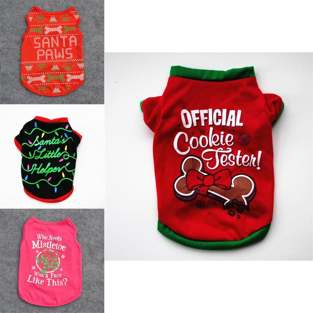 Adorable Dog Cat Puppy Christmas Pullover With Santa Elf Design For Xs/s/m/l/xl Pets