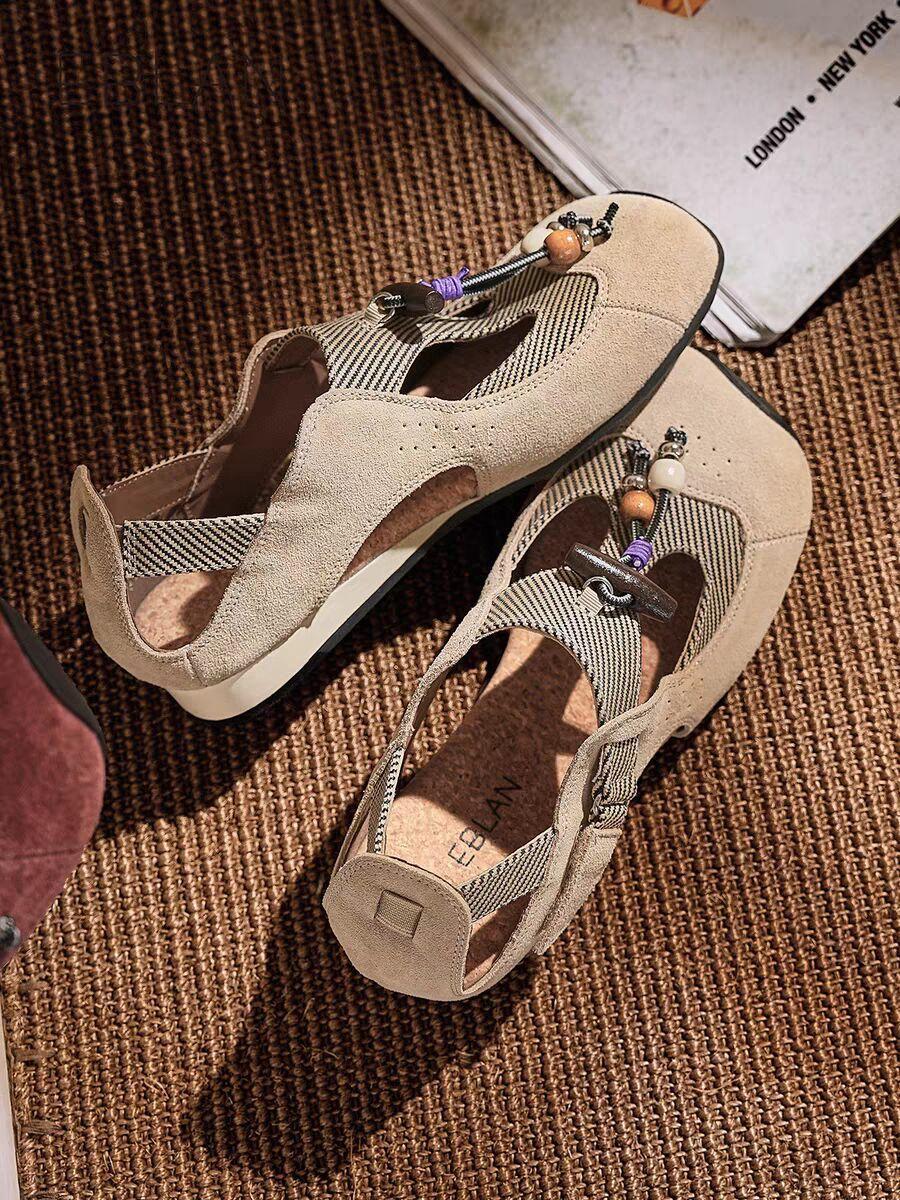 

Кеды Birkende для женщин на лето 2025 года, новая внутренняя высота, на которую можно наступать дважды, туфли-лодочки на ретро мягкой подошве 40 хаки