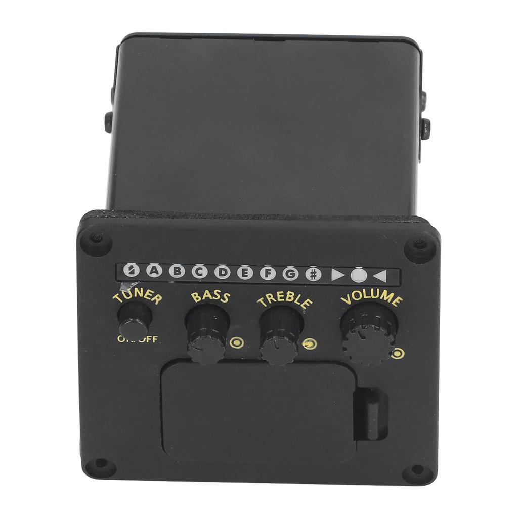 EQ01 Acoustic Guitar Tuner 2 Band EQ Black Guitar Tuner for Practice Stage Studio