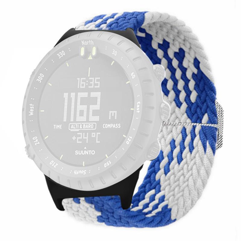 For Suunto Core Watch Band Stretchy 22mm Soft Nylon Elastic Braided Strap