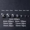 10-300Pcs 4-16mm Faceted Acrylic Beads Transparent White Loose Spacer Beads For DIY Bracelet Necklace Jewelry Making Accessories