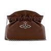 Vivienne Westwood Eva Kiss Lock Clutch With Detachable Chain Detail Women Shoulder Bag Brown 44020001W00CKD403