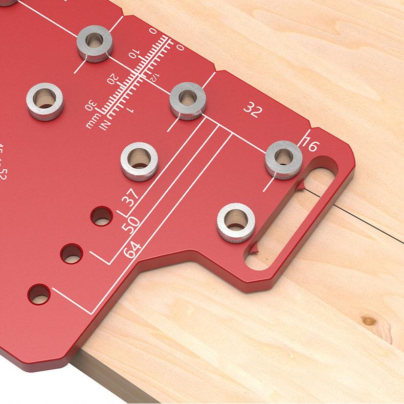 Shelf Pin Hinge Jig 2 in 1 Self Contained Clamping All Metal Cabinet Hardware Tool Drilling Guide