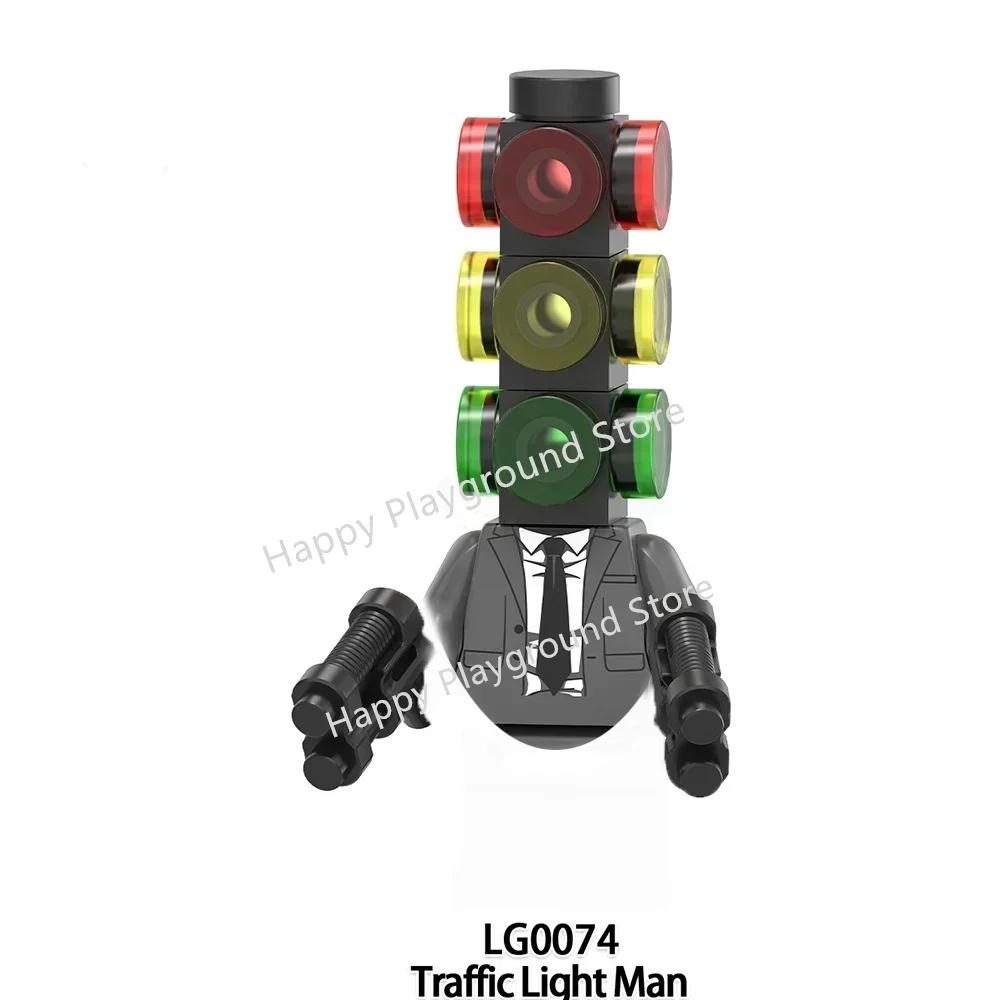 New Skibidi Toilet Man Anime Cartoon Bricks Dolls Figure Cameraman Speakerman TV Man Action Bricks Toy Figures Building Blocks