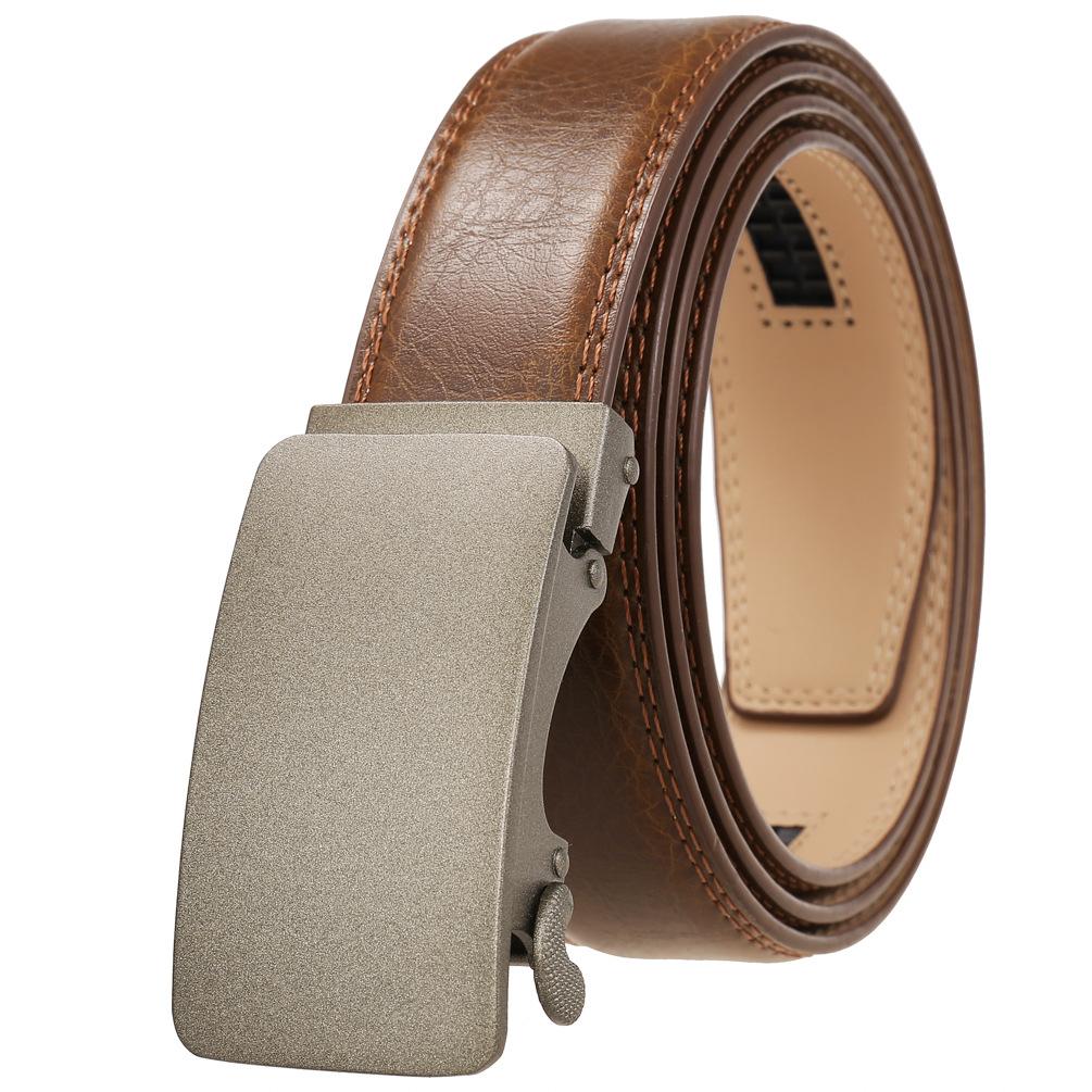 1Pcs Automatic Buckle Belt, Cowhide Men'S Belt, Fashion Belt, Belt Ly36-0101-1