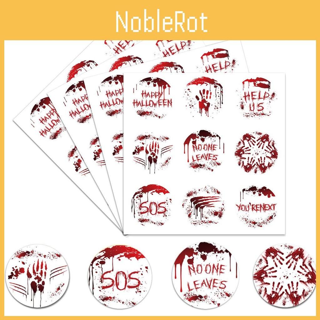 Ghost Halloween Theme Blood Handed Bat Pattern Envelope Label Set Stickers