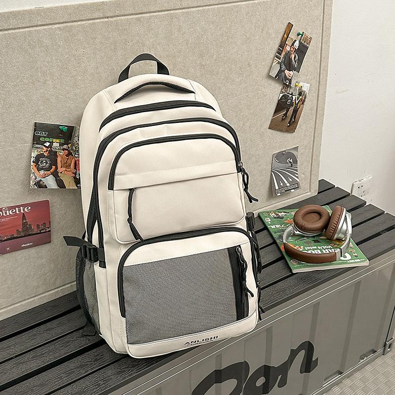 Japanese casual schoolbag male high school students simple large-capacity outdoor travel backpack female college students class backpack