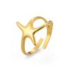 My Shape Starfish Rings Geometric Finger Ring for Women Girls Adjustable  Size Stainless Steel Ring Jewelry Summer Beach Gifts