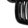 BMW 3 E46 98-01 SEDAN / KOMBI Grilles Between the Headlights (kidneys) Left + Right Set BLACK GLOSSY DOUBLE BAR
