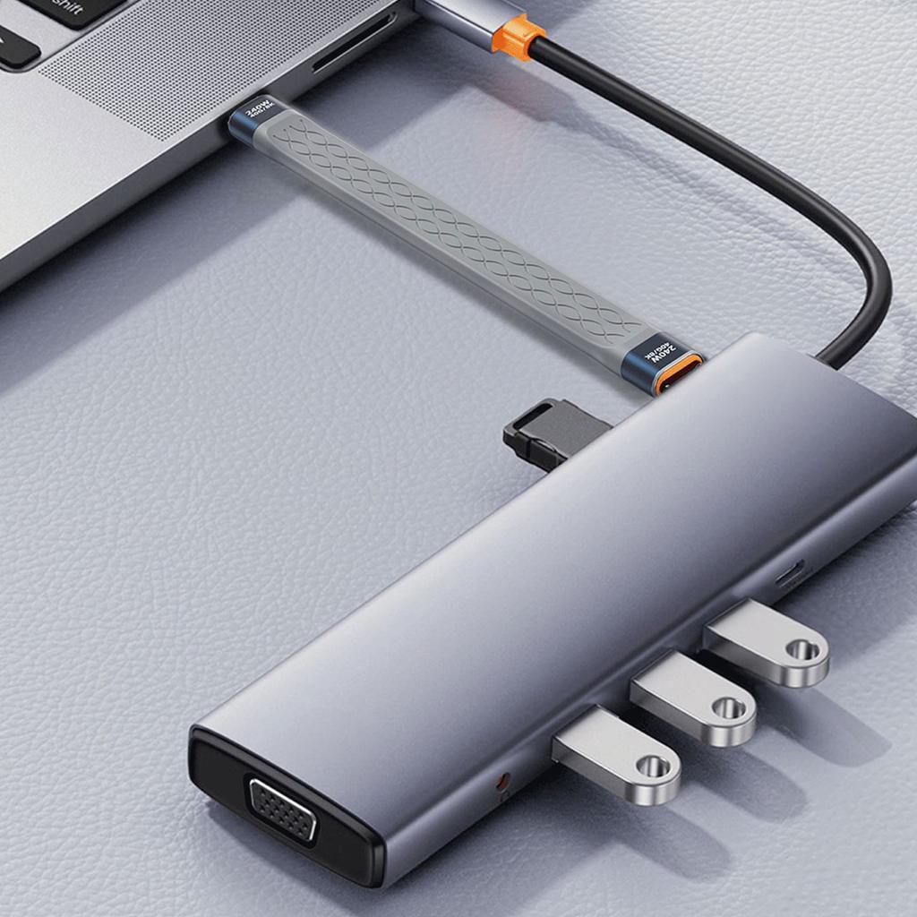Short USB4 Cable 5Inch Flat Cord 40Gbps Speed 240W Power Delivery for Phones External SSD eGPU and More USB-C Devices
