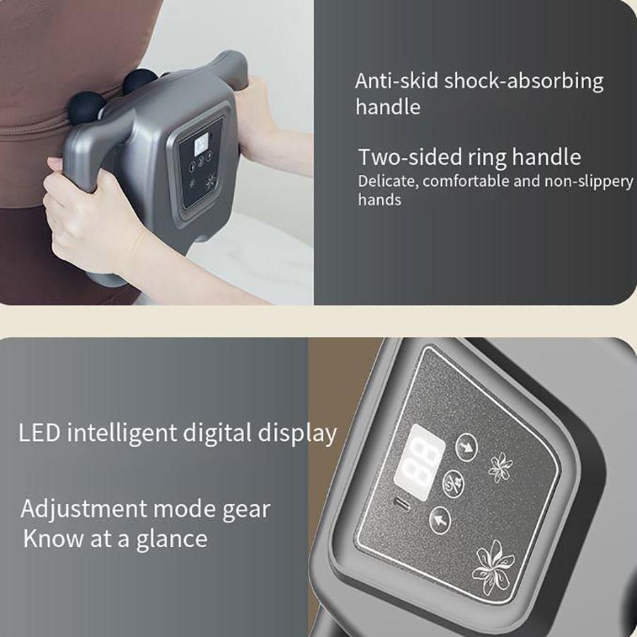 USB charging 16 head fascia gun with 9 modes and 99 levels of force adjustment, 16 massage heads simultaneously massaging massag