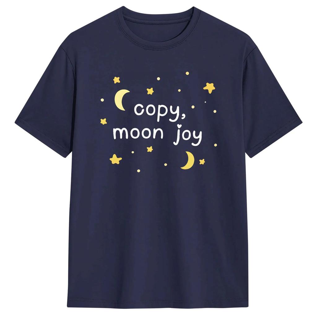 2026 Summer Fashion Trendy Copy Moon Joy Unisex T Shirt Funny Tees Short Sleeve O Neck TShirt Cotton Summer Clothing Y2K