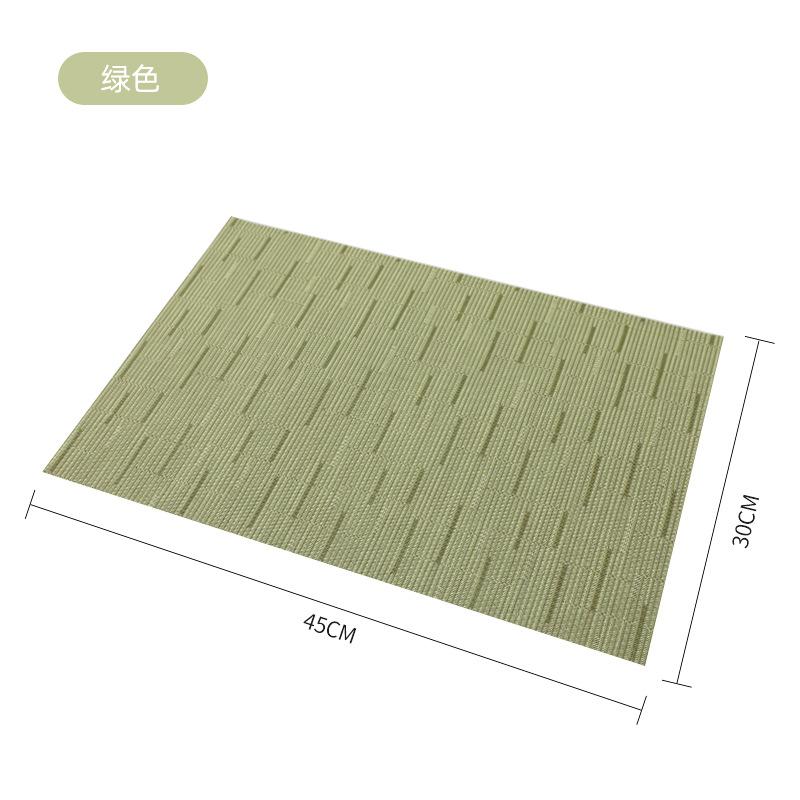 Strictly selected placemat Nordic style colored bamboo Teslin thermal insulation placemat pvc waterproof table mat thermal insulation mat