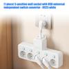5 Outlet Wall Sockets with 2 USB And 2 Type C Ports Rotating 180 Degrees For Multiple Device Charging