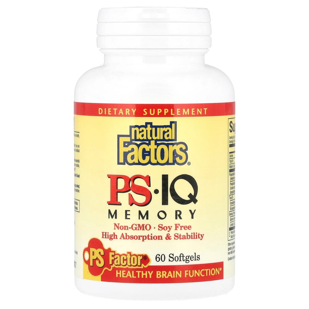 Natural Factors PS-IQ Memory Softgels, 60 Count