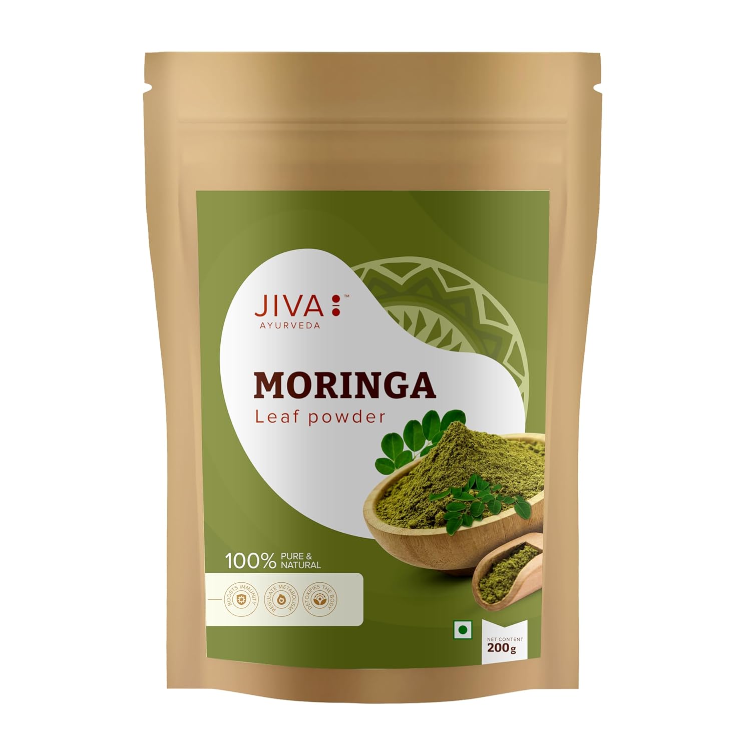 

Jiva Ayurveda Moringa Powder 200gm Pack of 1 Natural Energy Immunity Booster Digestive Skin Detox