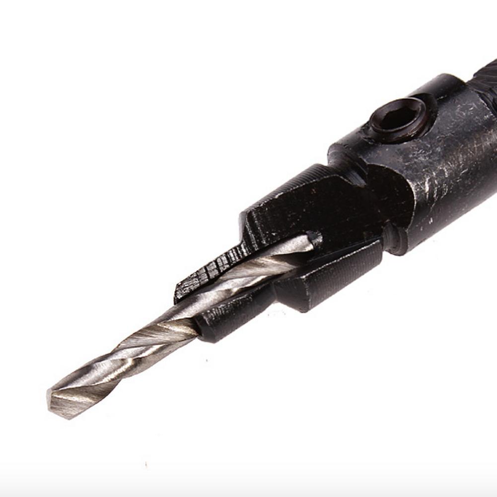 5pcs/Set Countersink Drill Woodworking Drill Bit Set Drilling Holes for Screw Sizes #5 #6 #8 #10 #12