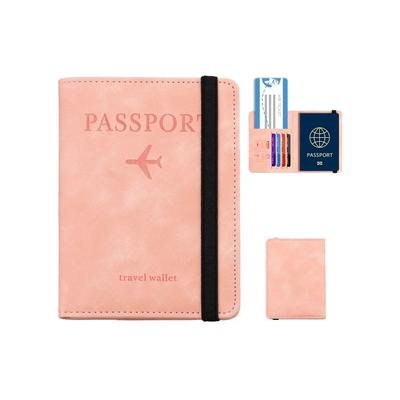 1PC Blokující kožené pouzdro na karty, držák pasu, peněženka, cestovní doplňky pro ženy a muže