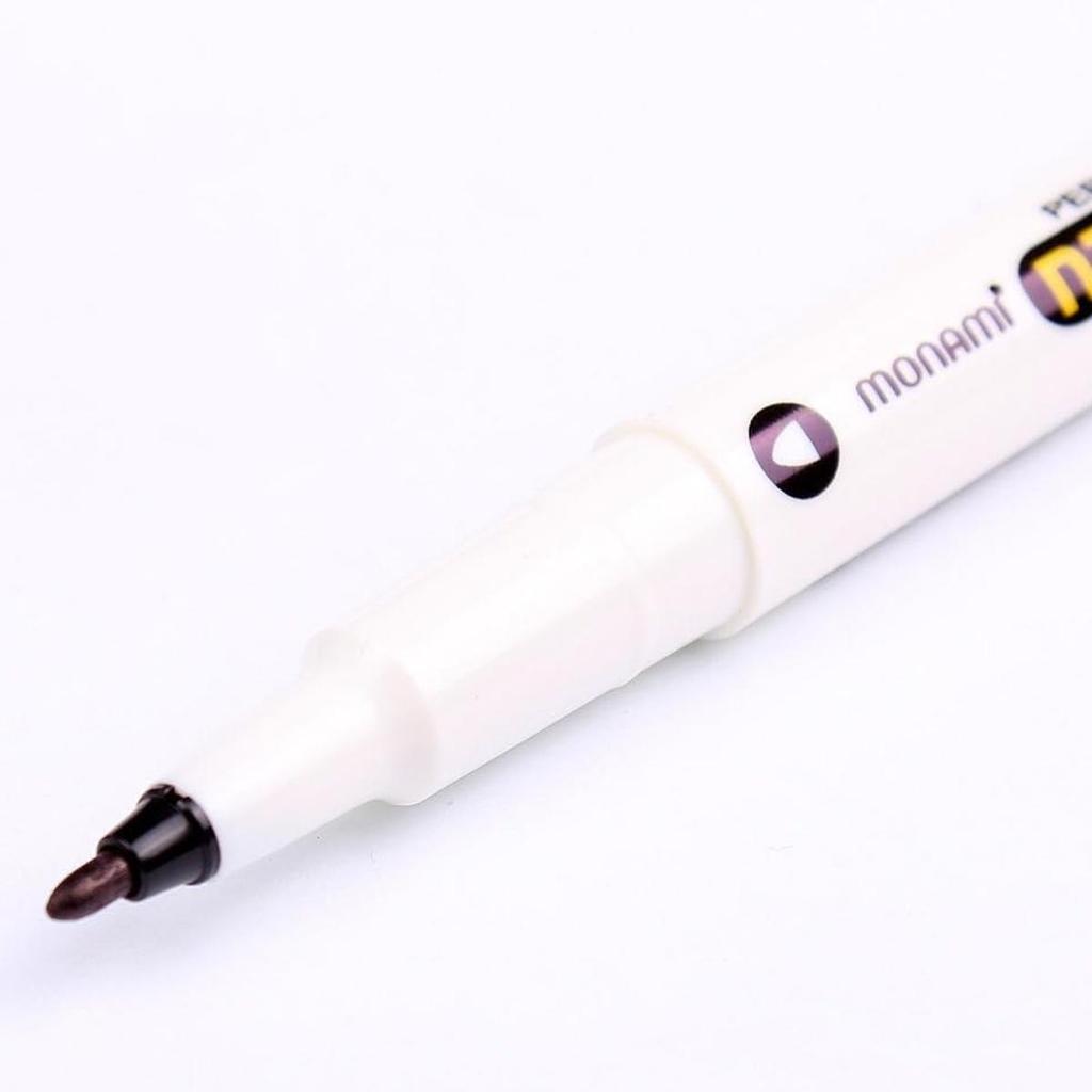 Monami Permanent Ink Marker Name Pen (T) Twin Liner Black (Pack of 12 Markers)