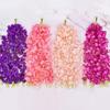 10Pcs Artificial Wisteria Vine Indoor Outdoor Wall Hanging Fake Flower Garland Home Wedding Party Festival Simulated Floral Decoration