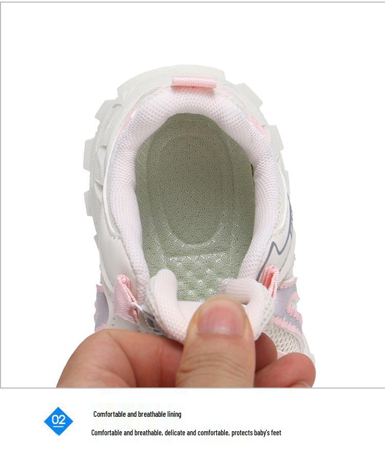 Children's 2026 Spring Sports Shoes: Versatile Mesh Running Shoes with Rotating Buckle for Boys and Girls