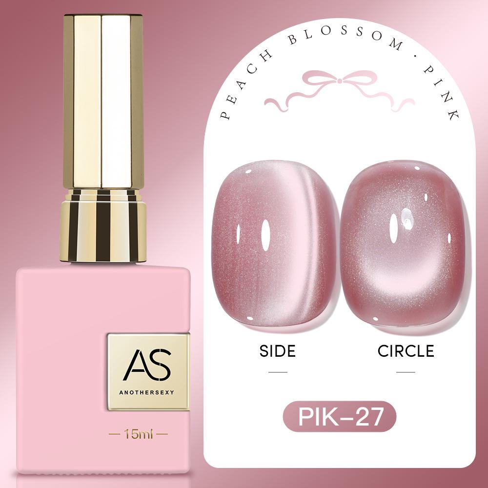 Peach Blossom Nail Gel Set: Solid, Glitter & Cat Eye UV Gel