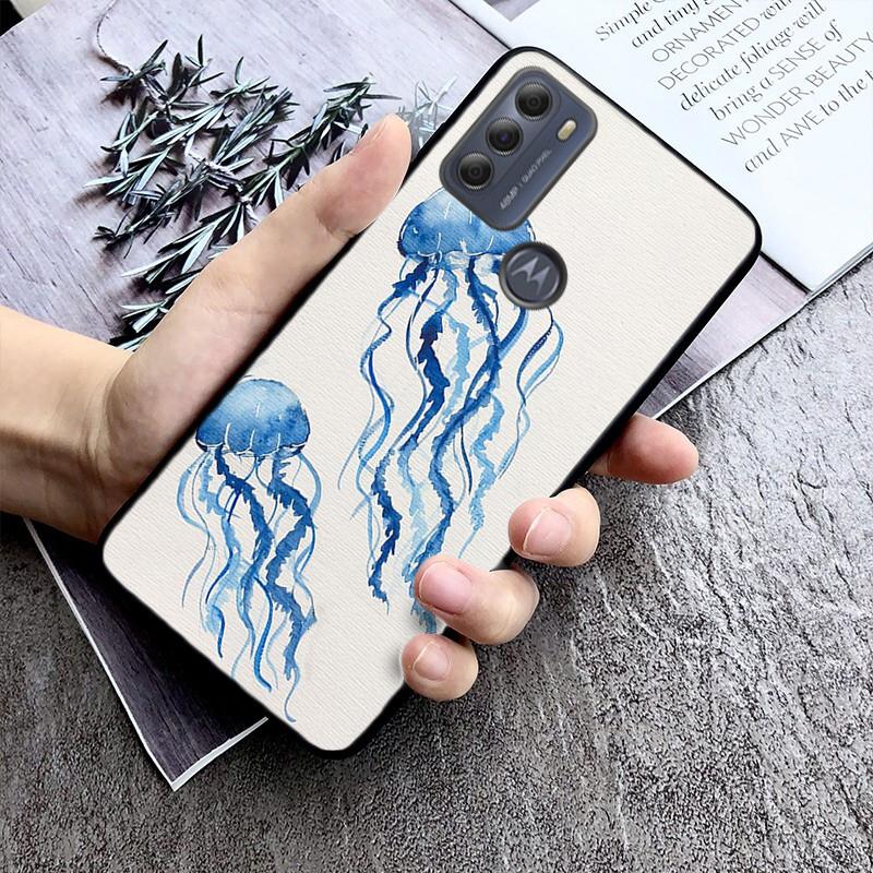 Phone Case For Moto G86 G85 G75 G15 G05 G56 G72 G53 G54 G84 G60 G31 G32 G24 G 5G G Play Sea Summer Dolphin Shark Turtle