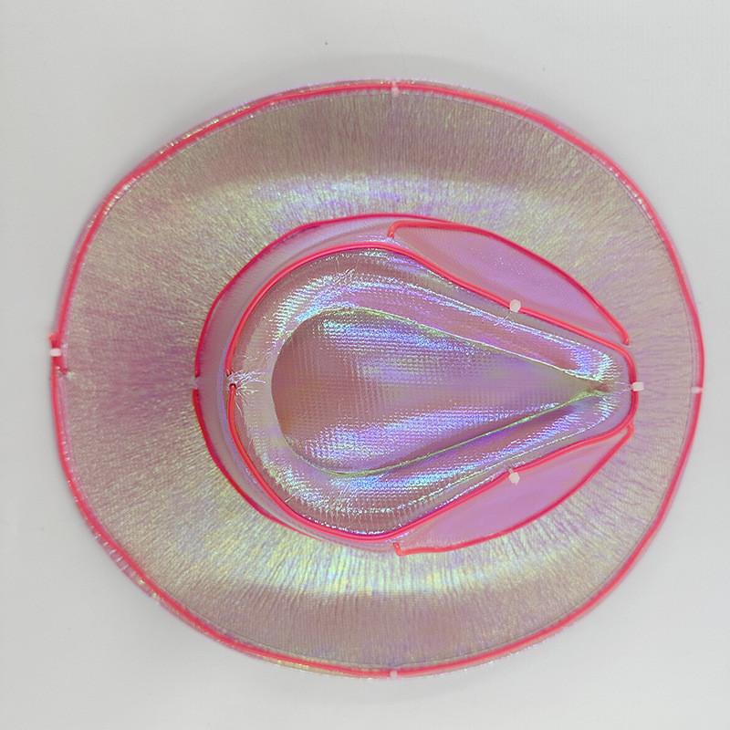 Dazzling Sequin Light-up Cowboy Hat For Parties And Performances In Vibrant Colors